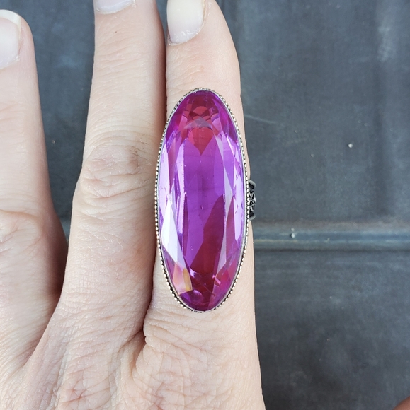 New Huge Iolite 925 Silver Statement Ring. - Picture 9 of 15